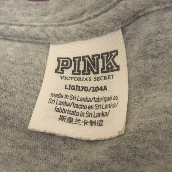 Pink By Victoria Secret Heather Grey Tee - Picture 3 of 15